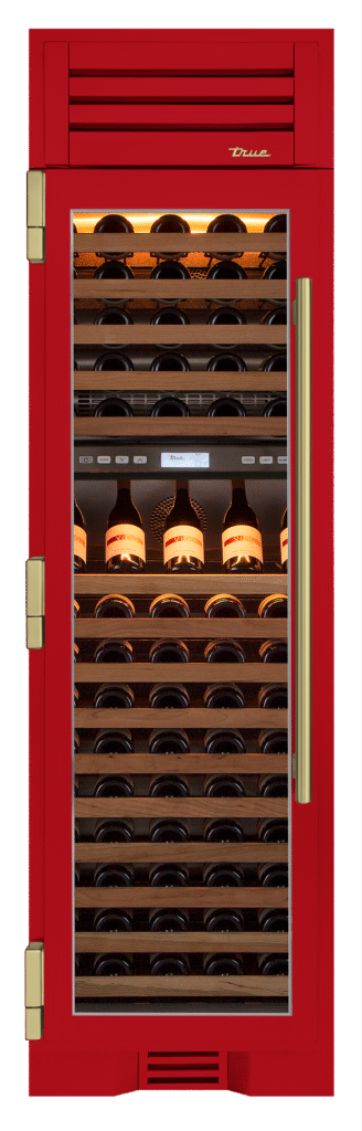 Wine Column, Left Hinged, Crimson, Brass Hardware TR24DZWLSGA193H01
