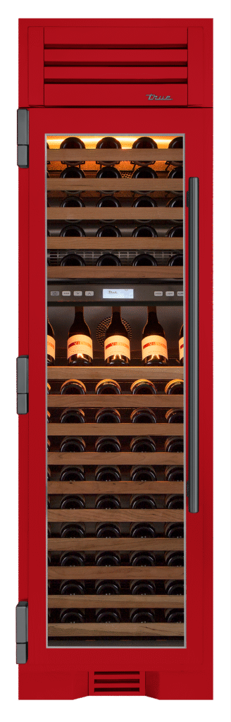 Wine Column, Left Hinged, Crimson, Pewter Hardware TR24DZWLSGA193H05