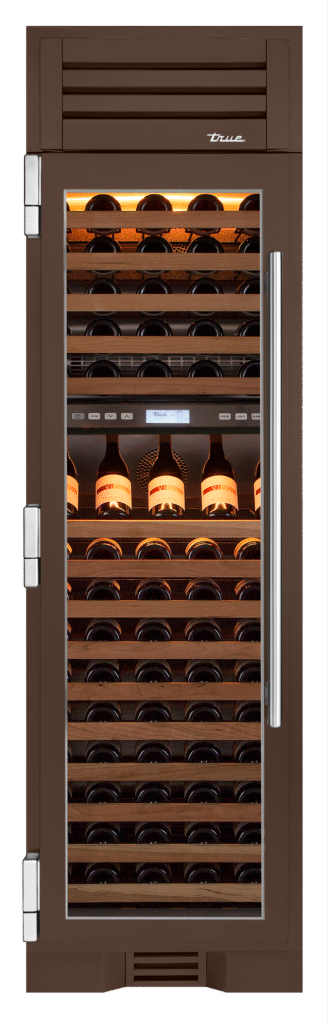 Wine Column, Left Hinged, Espresso, Chrome Hardware TR24DZWLSGA305H02