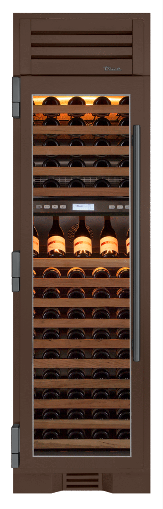 Wine Column, Left Hinged, Espresso, Pewter Hardware TR24DZWLSGA305H05