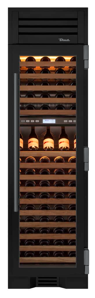 Wine Column, Right Hinged, Matte Black, Pewter Hardware TR24DZWRSGA027H05