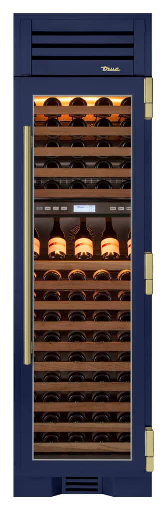 Wine Column, Right Hinged, Cobalt, Brass Hardware TR24DZWRSGA078H01