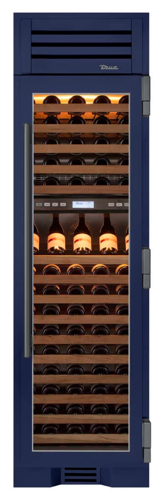 Wine Column, Right Hinged, Cobalt, Pewter Hardware TR24DZWRSGA078H05
