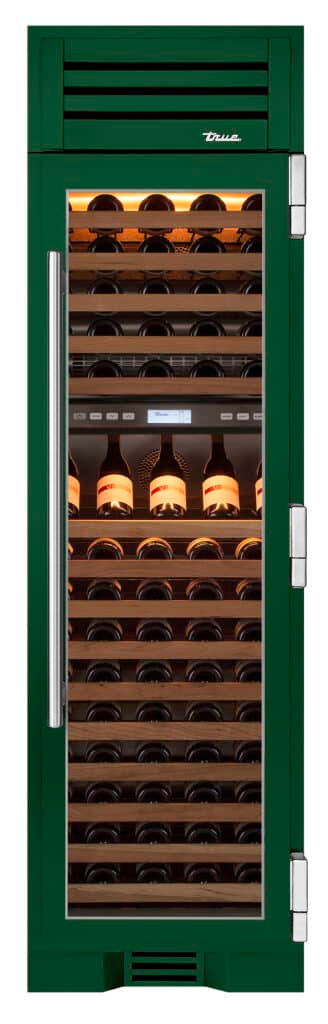 Wine Column, Right Hinged, Emerald, Chrome Hardware TR24DZWRSGA086H02