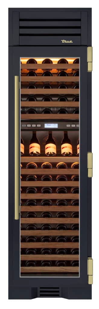 Wine Column, Right Hinged, Juniper, Brass Hardware TR24DZWRSGA104H01