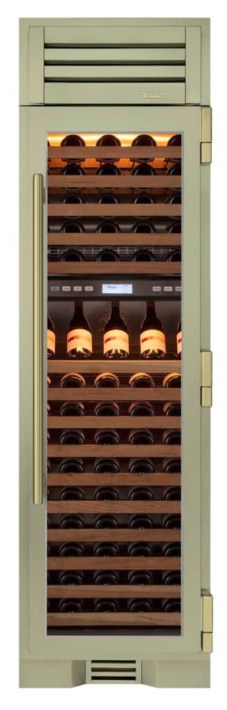 Wine Column, Right Hinged, Sage, Brass Hardware TR24DZWRSGA129H01
