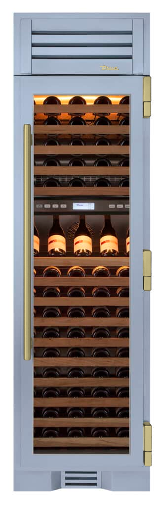 Wine Column, Right Hinged, Bluestone, Brass Hardware TR24DZWRSGA152H01