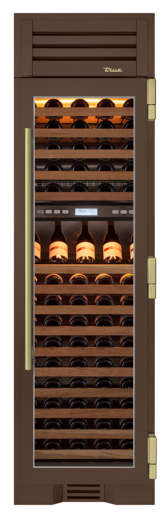 Wine Column, Right Hinged, Espresso, Brass Hardware TR24DZWRSGA305H01
