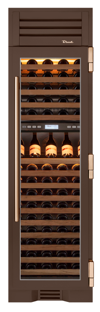 Wine Column, Right Hinged, Espresso, Copper Hardware TR24DZWRSGA305H03
