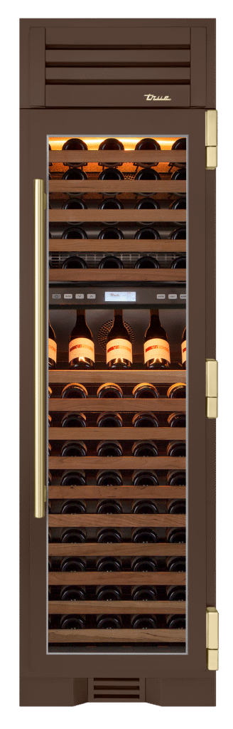 Wine Column, Right Hinged, Espresso, Gold Hardware TR24DZWRSGA305H08