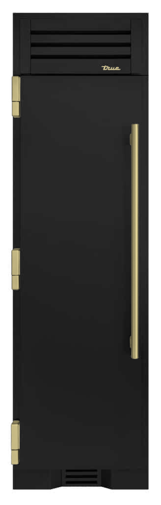 Freezer Column, Left Hinged, Matte Black, Brass Hardware TR24FRZLSSIMA027H01