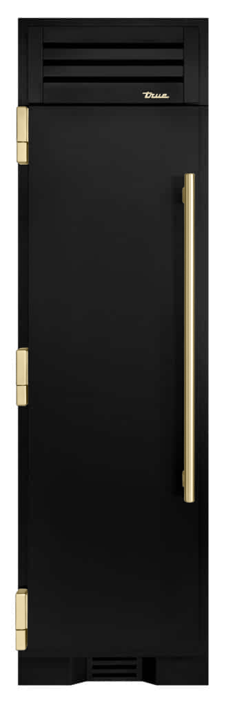 Freezer Column, Left Hinged, Gloss Black, Gold Hardware TR24FRZLSSIMA044H08