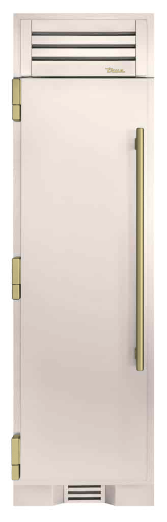 Freezer Column, Left Hinged, Antique White, Brass Hardware TR24FRZLSSIMA050H01