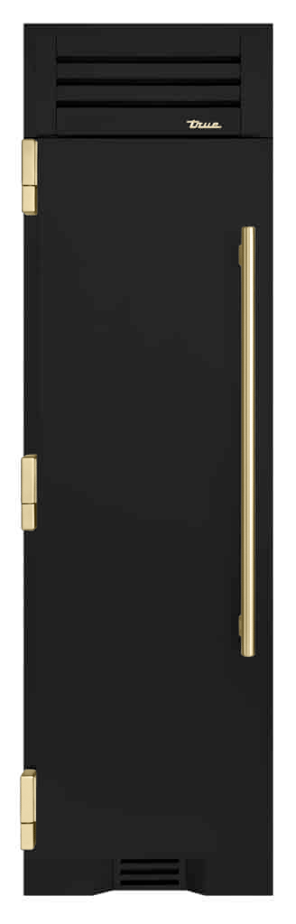 Freezer Column, Left Hinged, Ultra Matte Black, Gold Hardware TR24FRZLSSIMA085H08
