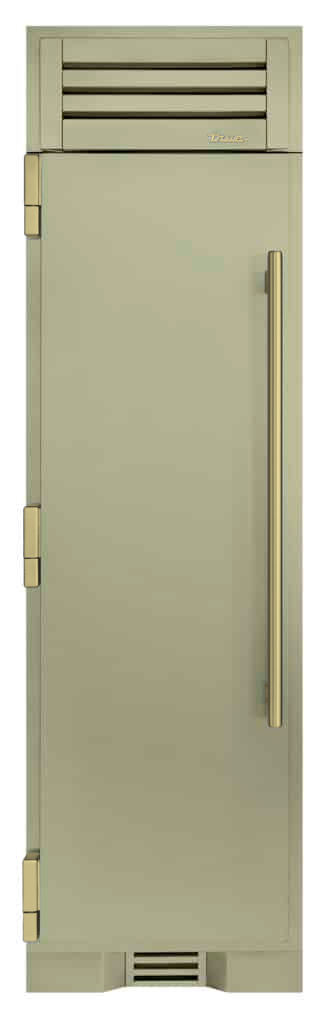 Freezer Column, Left Hinged, Sage, Brass Hardware TR24FRZLSSIMA129H01