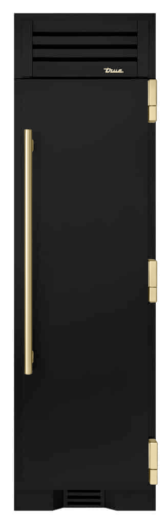 Freezer Column, Right Hinged, Matte Black, Gold Hardware TR24FRZRSSA027H08
