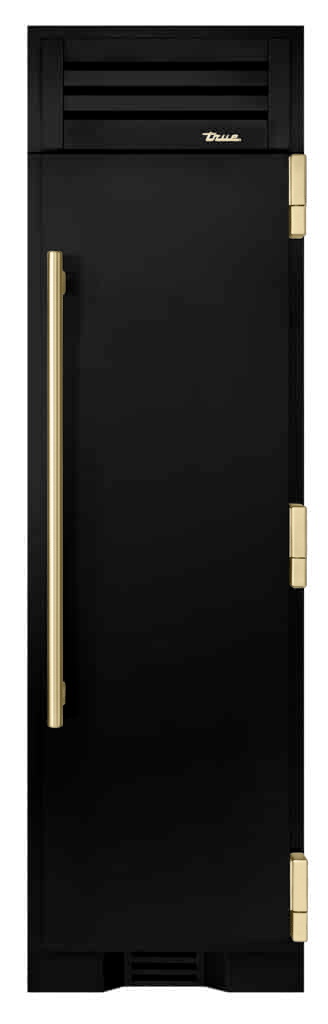Freezer Column, Right Hinged, Gloss Black, Gold Hardware TR24FRZRSSA044H08