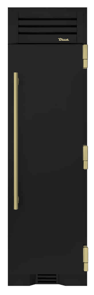 Freezer Column, Right Hinged, Ultra Matte Black, Brass Hardware TR24FRZRSSA085H01