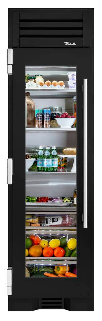 Refrigerator Column, Left Hinged, Matte Black, Chrome Hardware TR24REFLSGA027H02
