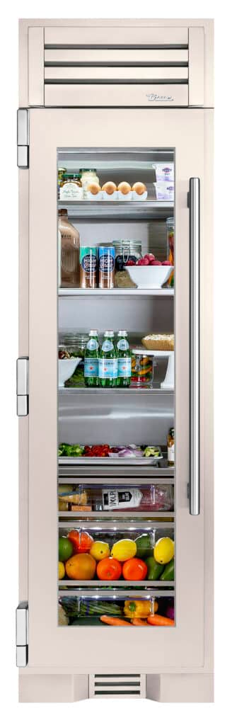 Refrigerator Column, Left Hinged, Antique White, Chrome Hardware TR24REFLSGA050H02