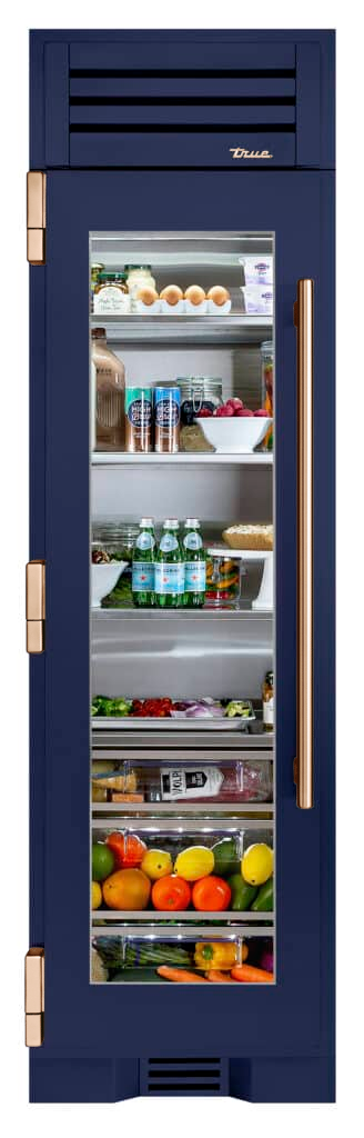 Refrigerator Column, Left Hinged, Cobalt, Copper Hardware TR24REFLSGA078H03
