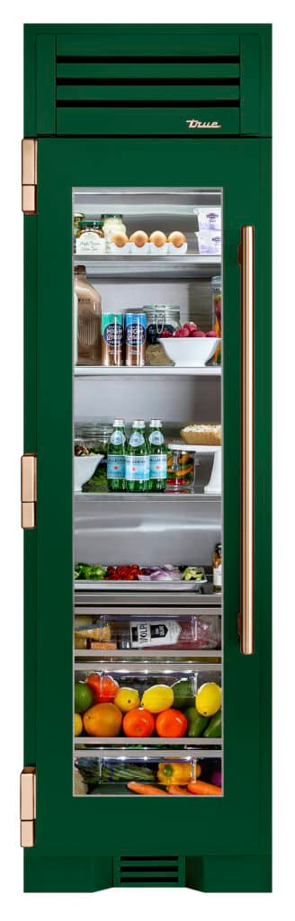 Refrigerator Column, Left Hinged, Emerald, Copper Hardware TR24REFLSGA086H03