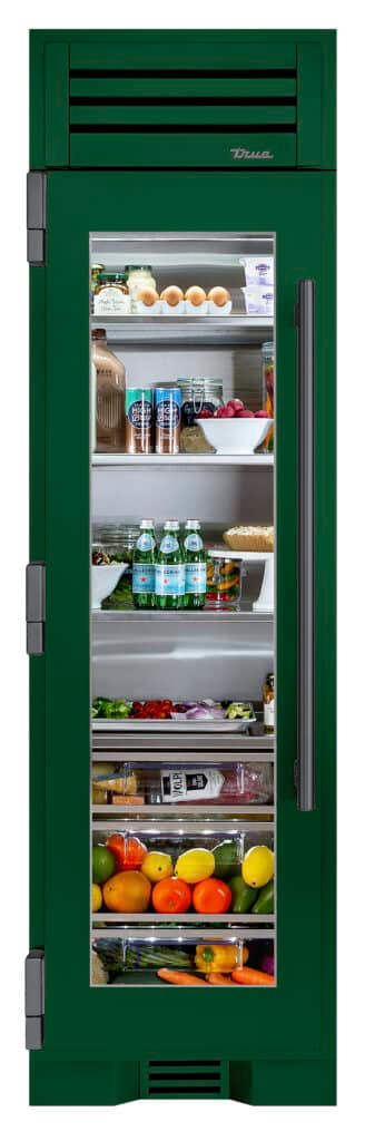 Refrigerator Column, Left Hinged, Emerald, Pewter Hardware TR24REFLSGA086H05
