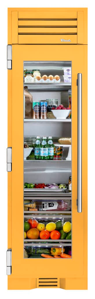 Refrigerator Column, Left Hinged, Saffron, Chrome Hardware TR24REFLSGA103H02