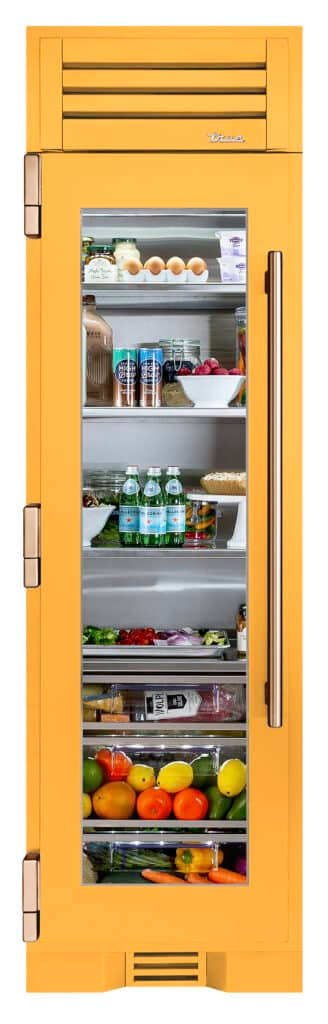 Refrigerator Column, Left Hinged, Saffron, Copper Hardware TR24REFLSGA103H03