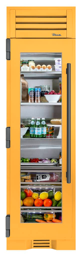 Refrigerator Column, Left Hinged, Saffron, Pewter Hardware TR24REFLSGA103H05