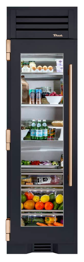 Refrigerator Column, Left Hinged, Juniper, Copper Hardware TR24REFLSGA104H03