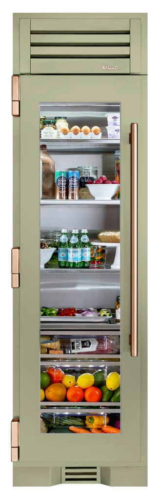 Refrigerator Column, Left Hinged, Sage, Copper Hardware TR24REFLSGA129H03