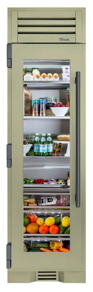 Refrigerator Column, Left Hinged, Sage, Pewter Hardware TR24REFLSGA129H05