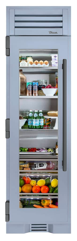 Refrigerator Column, Left Hinged, Bluestone, Pewter Hardware TR24REFLSGA152H05