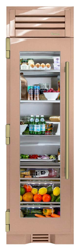 Refrigerator Column, Left Hinged, Champagne, Brass Hardware TR24REFLSGA179H01