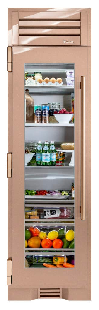 Refrigerator Column, Left Hinged, Champagne, Copper Hardware TR24REFLSGA179H03