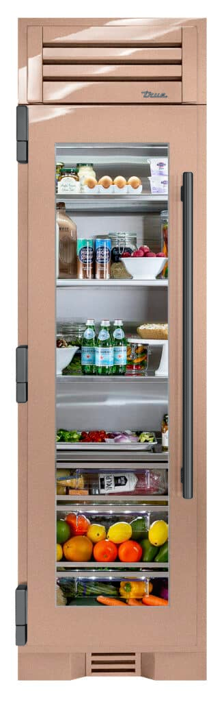 Refrigerator Column, Left Hinged, Champagne, Pewter Hardware TR24REFLSGA179H05