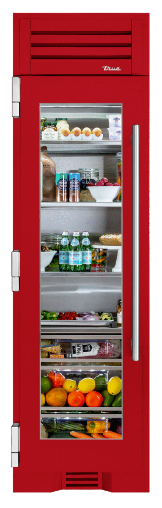 Refrigerator Column, Left Hinged, Crimson, Chrome Hardware TR24REFLSGA193H02