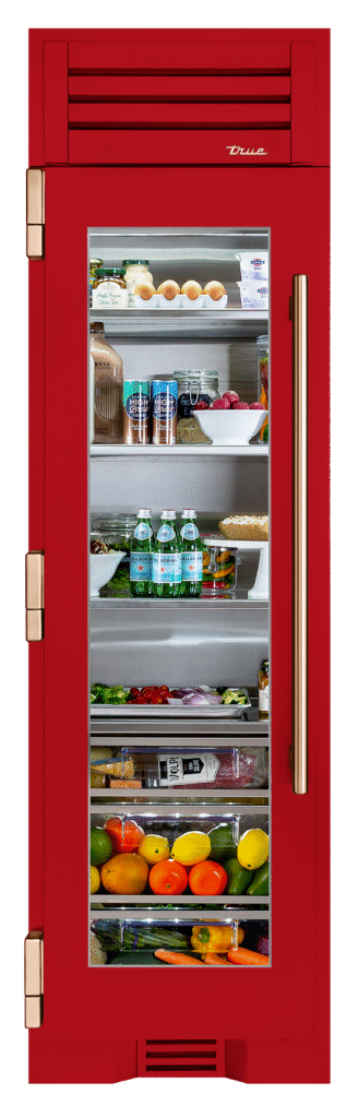 Refrigerator Column, Left Hinged, Crimson, Copper Hardware TR24REFLSGA193H03