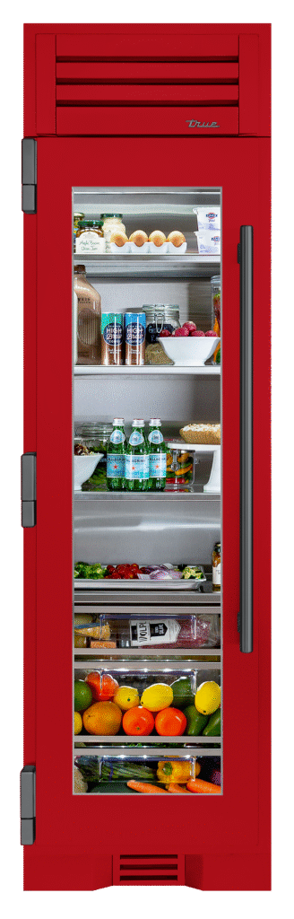 Refrigerator Column, Left Hinged, Crimson, Pewter Hardware TR24REFLSGA193H05