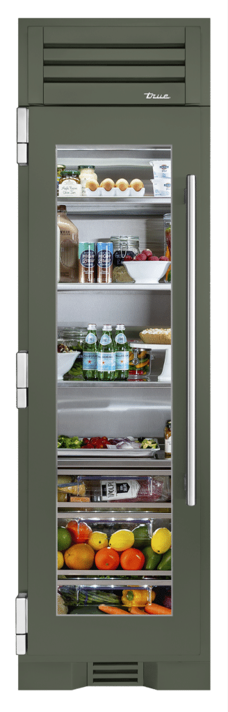 Refrigerator Column, Left Hinged, Olive, Chrome Hardware TR24REFLSGA238H02