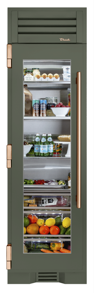 Refrigerator Column, Left Hinged, Olive, Copper Hardware TR24REFLSGA238H03