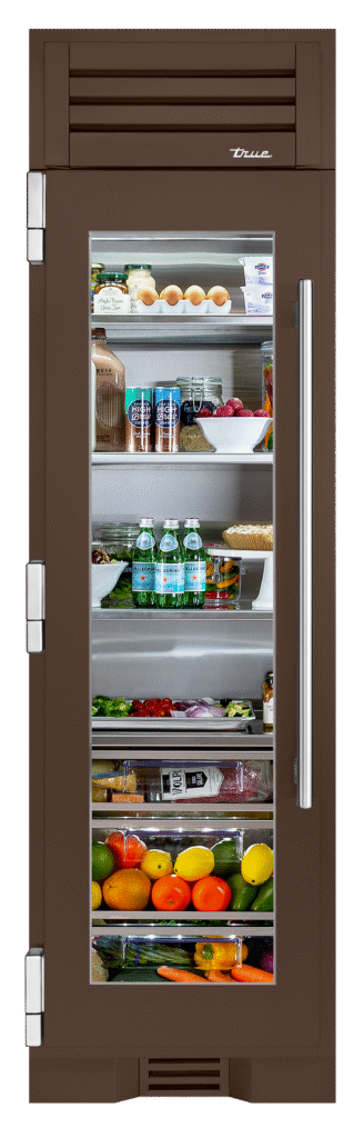 Refrigerator Column, Left Hinged, Espresso, Chrome Hardware TR24REFLSGA305H02