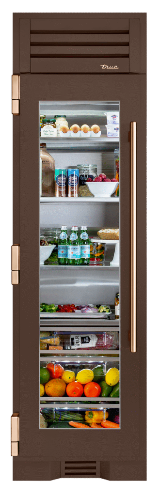 Refrigerator Column, Left Hinged, Espresso, Copper Hardware TR24REFLSGA305H03