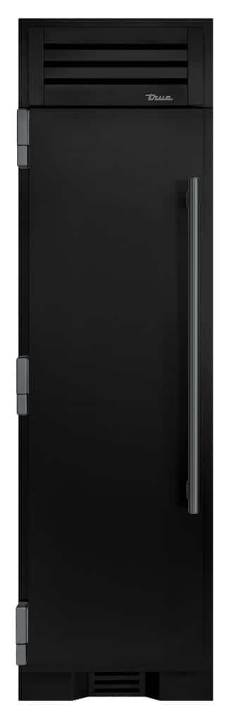 Refrigerator Column, Left Hinged, Gloss Black, Pewter Hardware TR24REFLSSA044H05