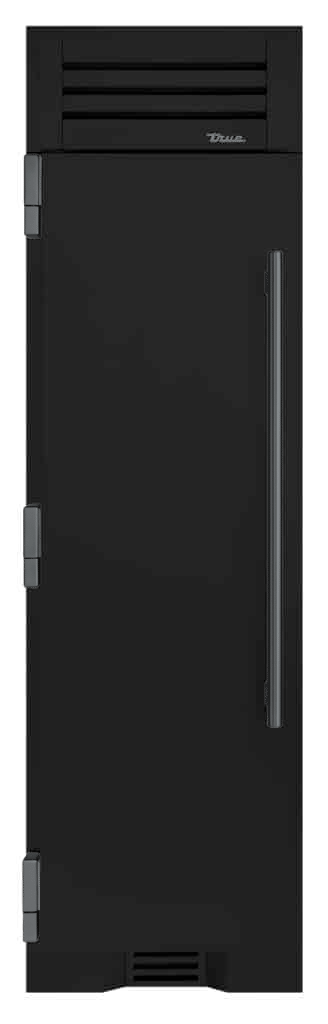 Refrigerator Column, Left Hinged, Ultra Matte Black, Pewter Hardware TR24REFLSSA085H05