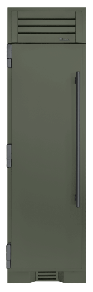 Refrigerator Column, Left Hinged, Olive, Pewter Hardware TR24REFLSSA238H05