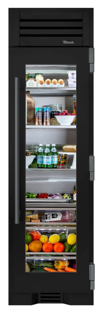Refrigerator Column, Right Hinged, Matte Black, Pewter Hardware TR24REFRSGA027H05