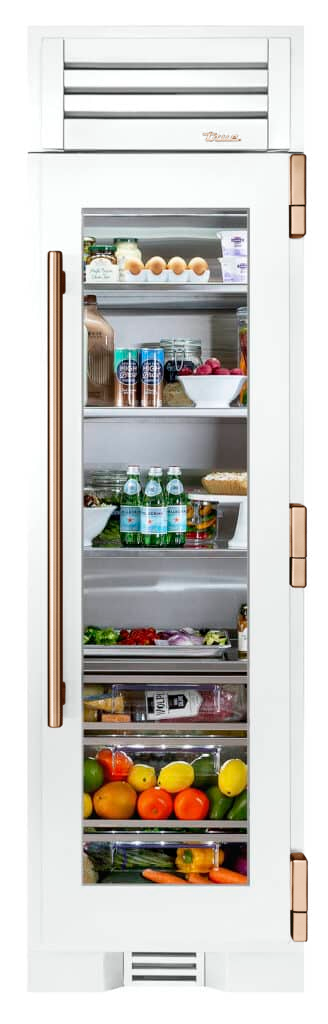Refrigerator Column, Right Hinged, Matte White, Copper Hardware TR24REFRSGA030H03
