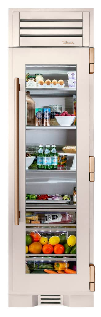 Refrigerator Column, Right Hinged, Antique White, Copper Hardware TR24REFRSGA050H03